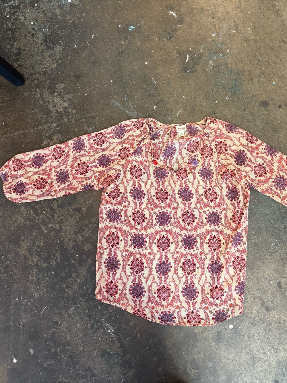Floral Print Pink & Purple women’s Long Sleeve Top
